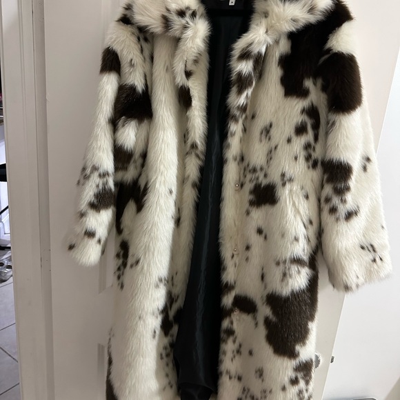 Na-Kd Jackets & Blazers - Chic Faux Fur Teddy Jacket - Brown and White